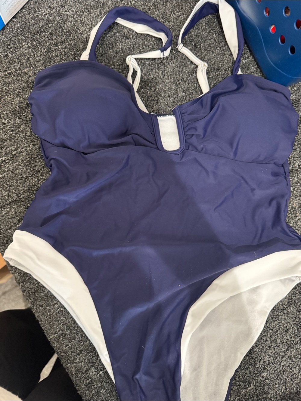 NEW Navy and White One-Piece Swimsuit
